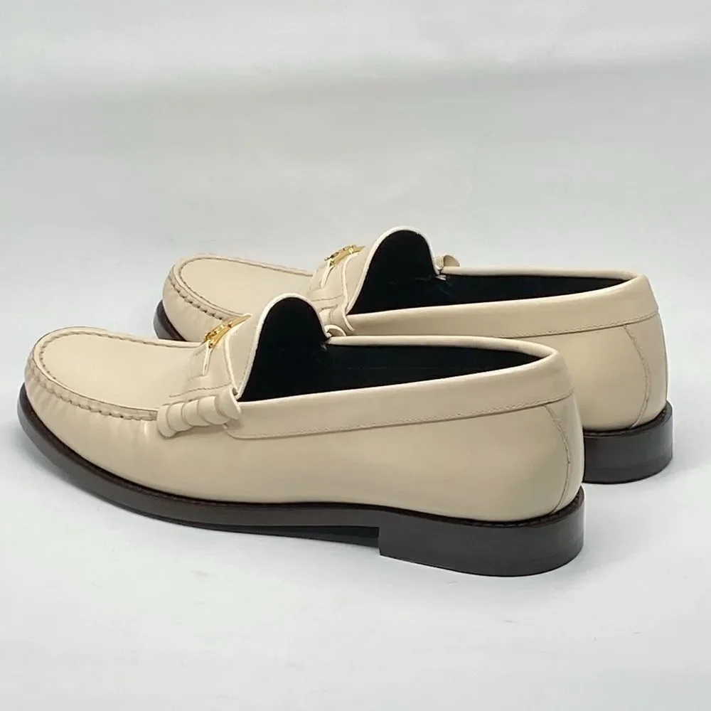 Celine Luco Triomphe in polished bull loafers size 39